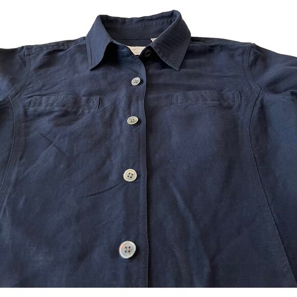 EMMA JAMES BLAZER JACKET, WOMENS, 8, NAVY BLUE, FRONT BUTTON, 3/4 CUFFED SLEEVES - Picture 3 of 12